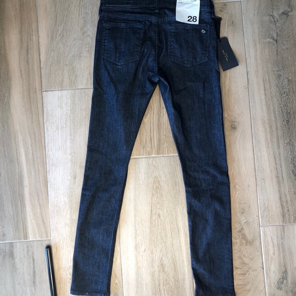 rag & bone Indigo Mid-Rise Skinny Jeans - Picture 4 of 7